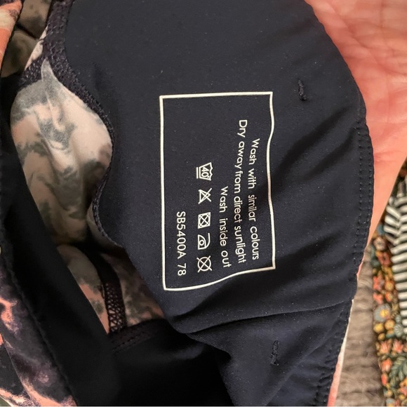 Sweaty Betty The Power 7/8 Leggings Pink Navy Print High Waist - Picture 11 of 13